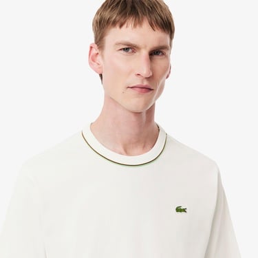  Lacoste Roland-Garros Edition Erkek Beyaz T-Shirt