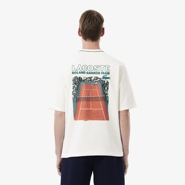  Lacoste Roland-Garros Edition Erkek Beyaz T-Shirt