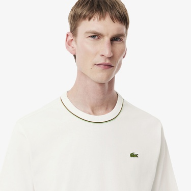  Lacoste Roland-Garros Edition Erkek Beyaz T-Shirt