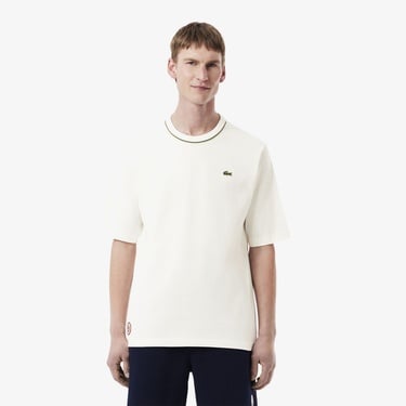  Lacoste Roland-Garros Edition Erkek Beyaz T-Shirt
