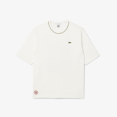  Lacoste Roland-Garros Edition Erkek Beyaz T-Shirt