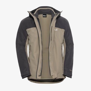  Jack Wolfskin Wild Places 3in1 Erkek Krem Outdoor Ceket