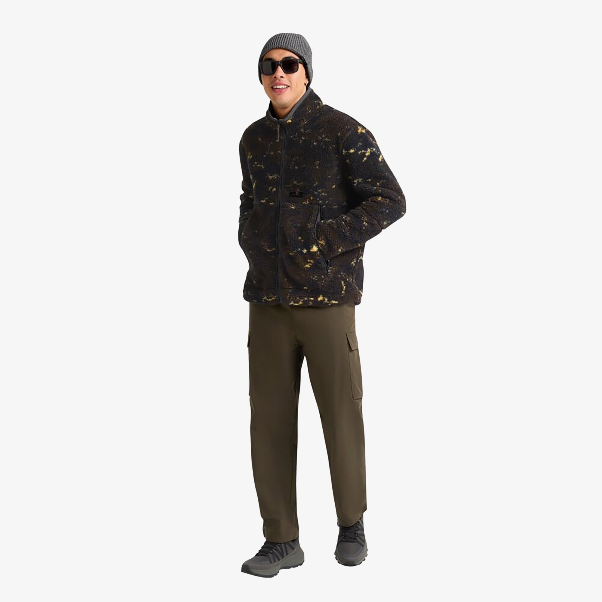 Jack Wolfskin Stone Lite Aop Erkek Kahverengi Ceket