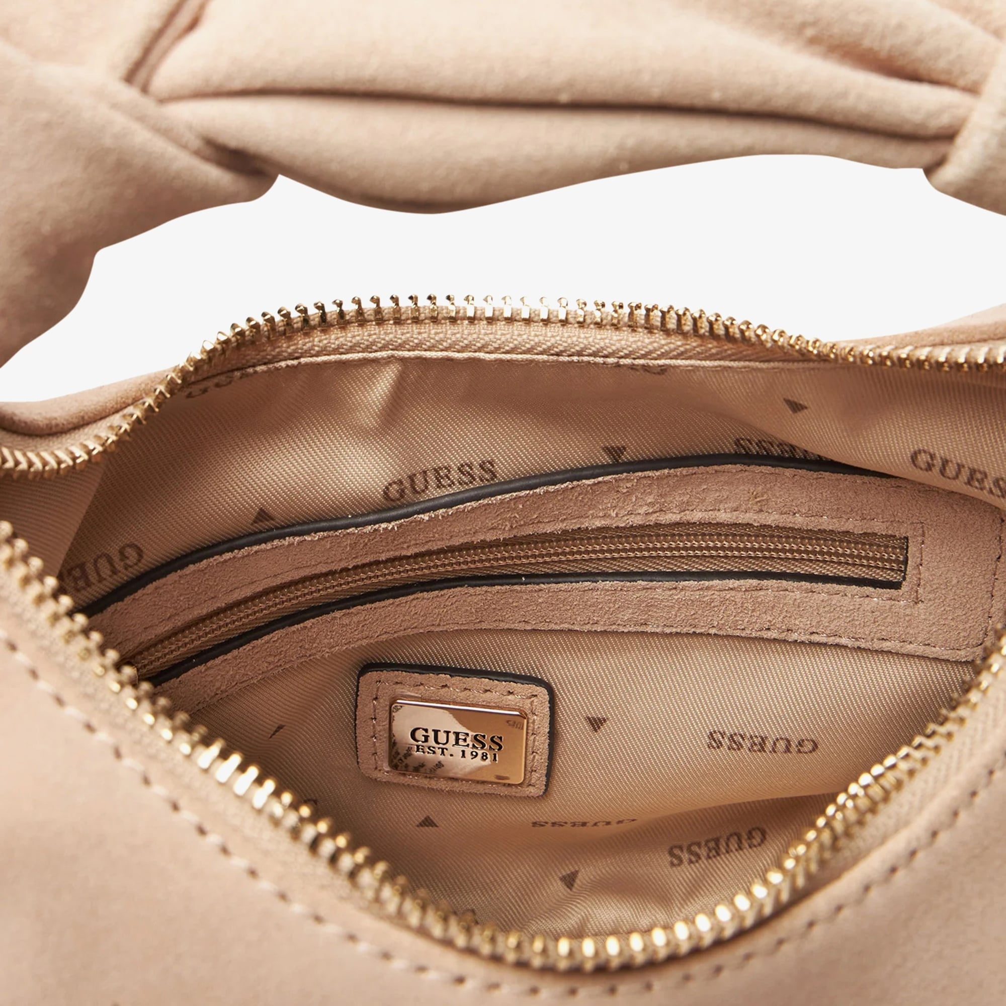 Guess Zamira Deri Kadın Krem Omuz Çantası