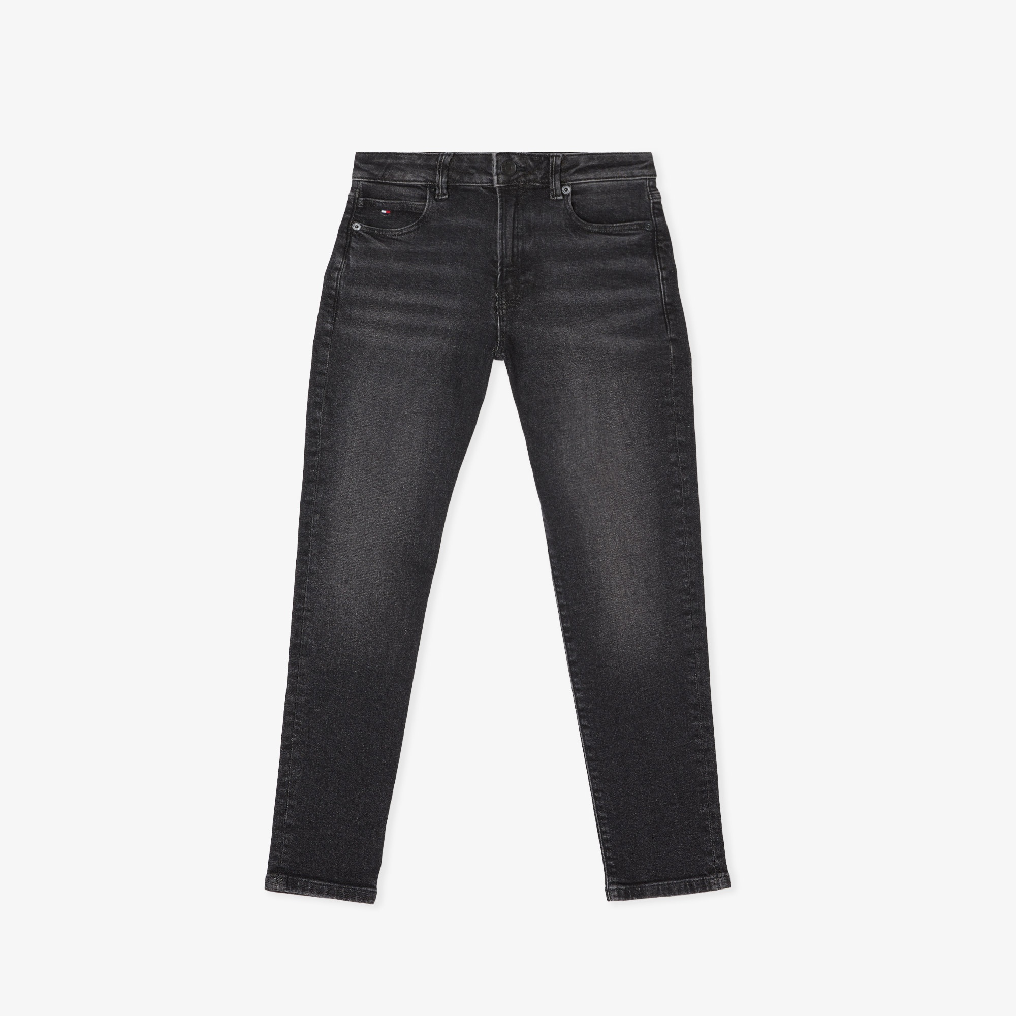 Tommy Hilfiger Modern Washed Denim Çocuk Straight Gri Jean Pantolon