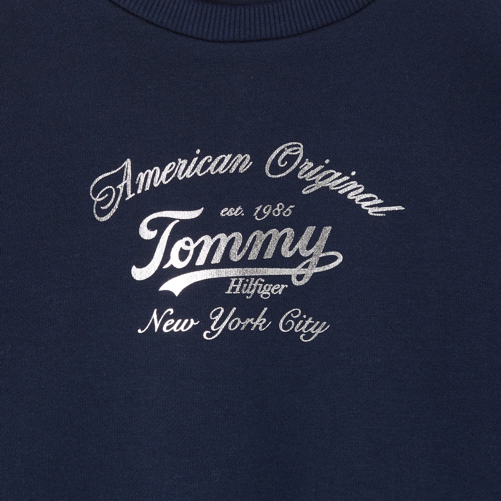 Tommy Hilfiger Script Çocuk Lacivert Sweatshirt