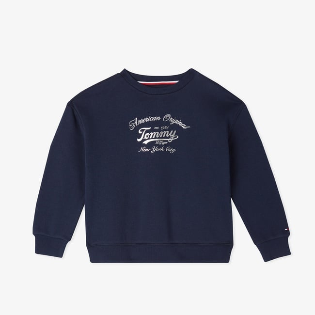  Tommy Hilfiger Script Çocuk Lacivert Sweatshirt