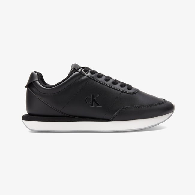  Calvin Klein Retro Runner Lace Up Kadın Siyah Sneaker