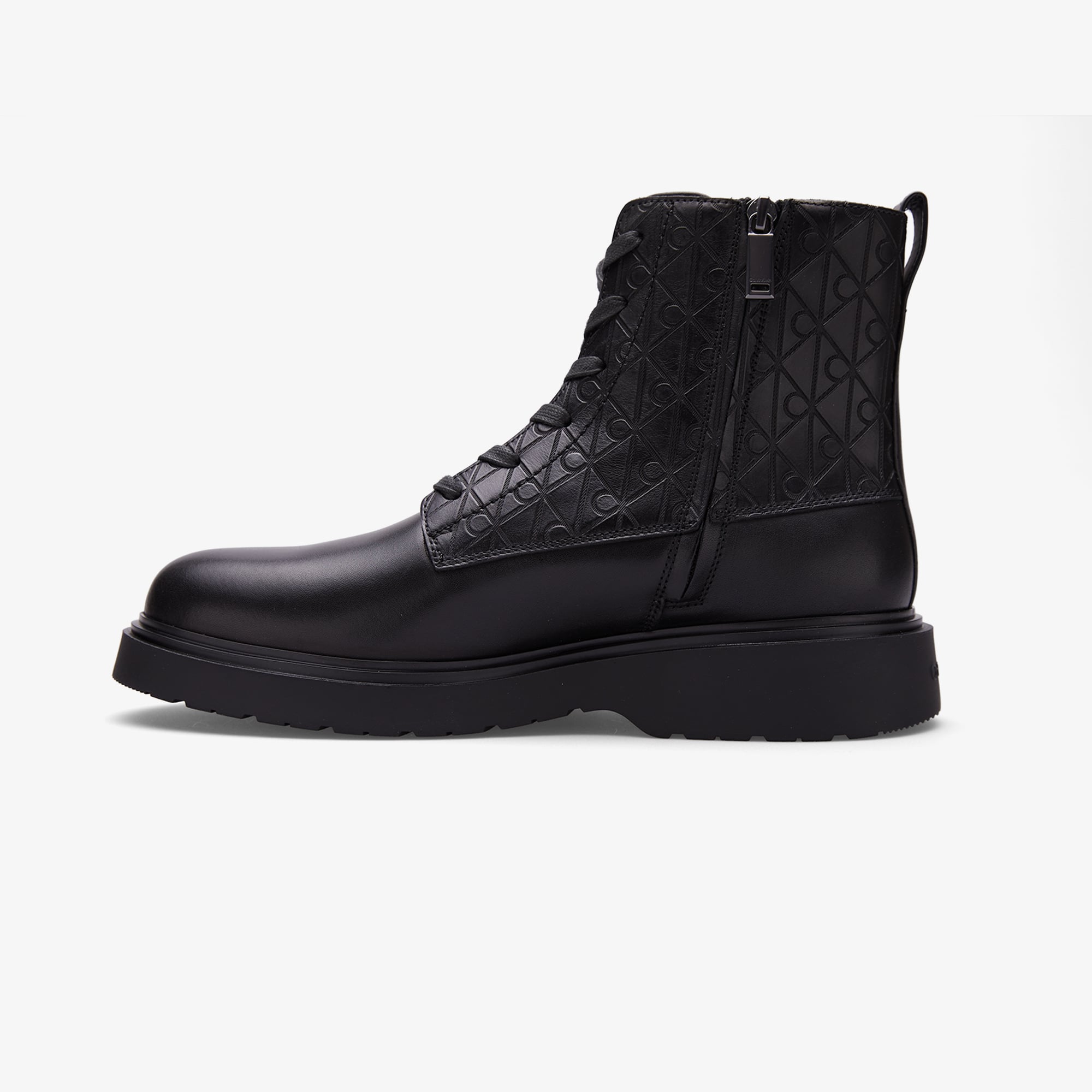 Calvin Klein Combat Essential Lace Up Zip Erkek Siyah Bot - Görsel 3