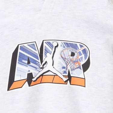  Jordan Air Postcard Çocuk Gri Kapüşonlu Sweatshirt