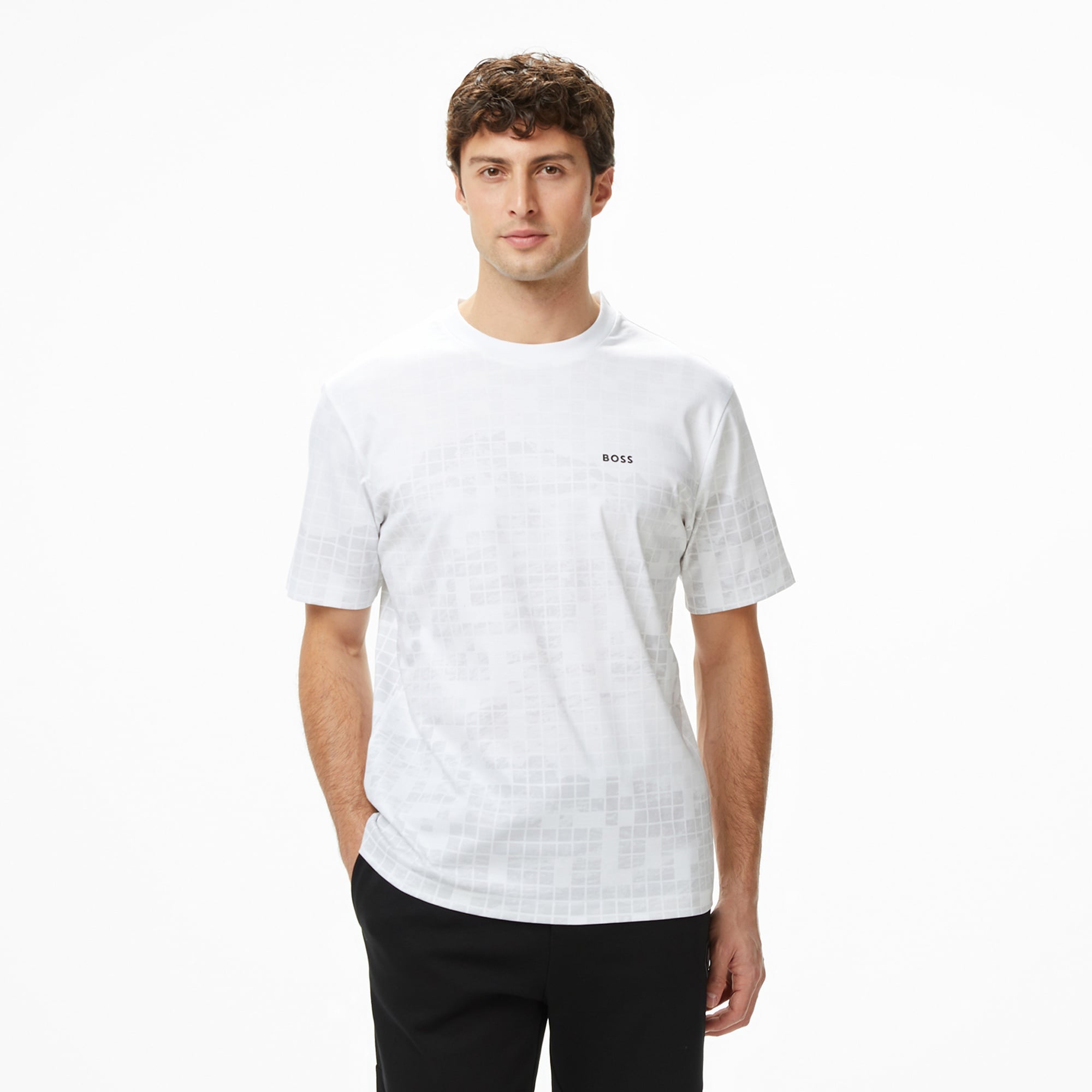 Boss Clash Erkek Beyaz T-Shirt