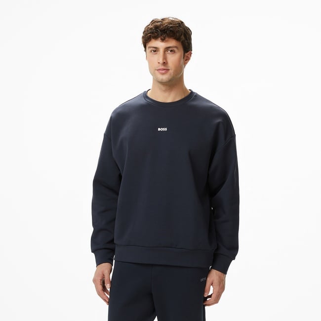  Boss Stenson Erkek Lacivert Sweatshirt