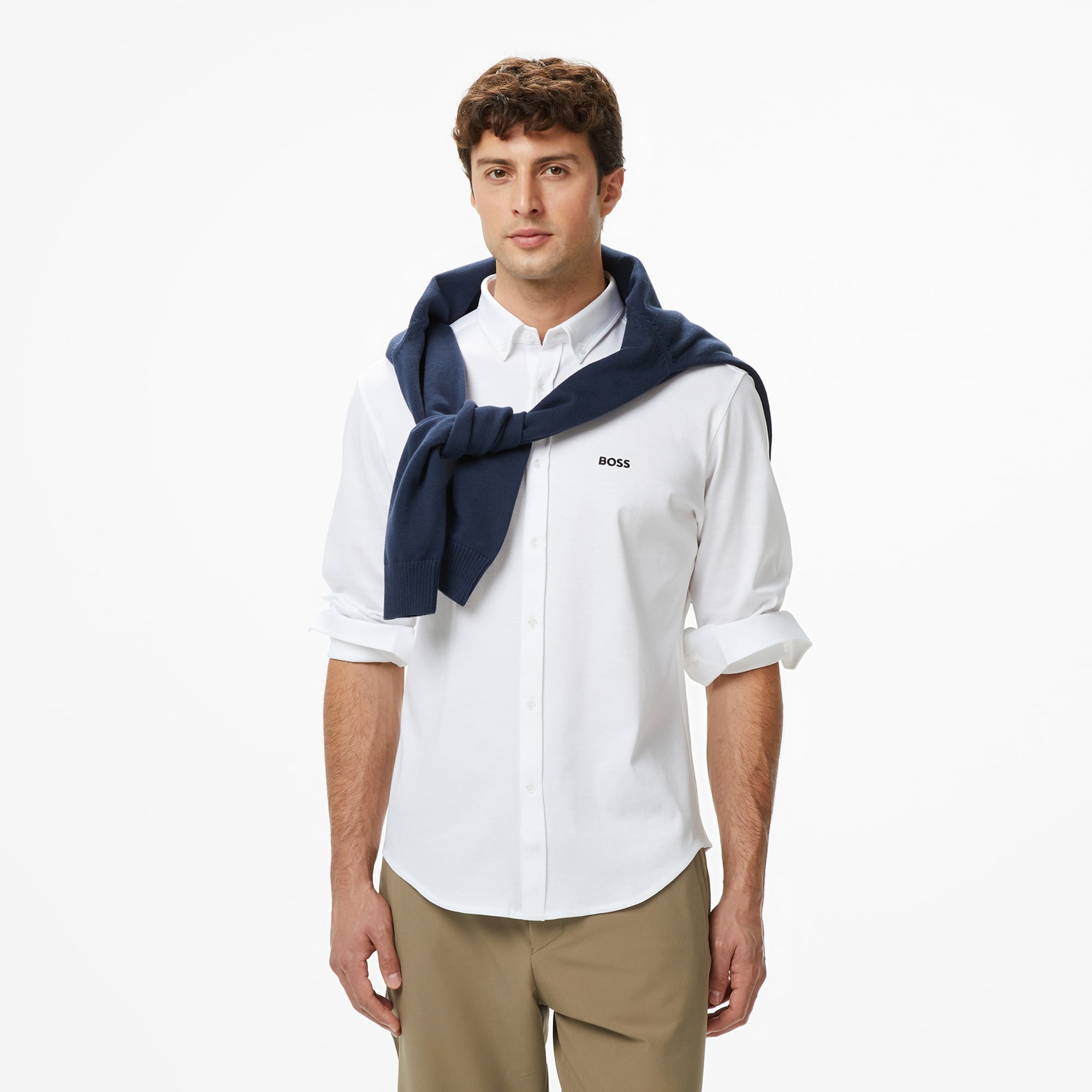 Boss Motion Erkek Beyaz Gömlek