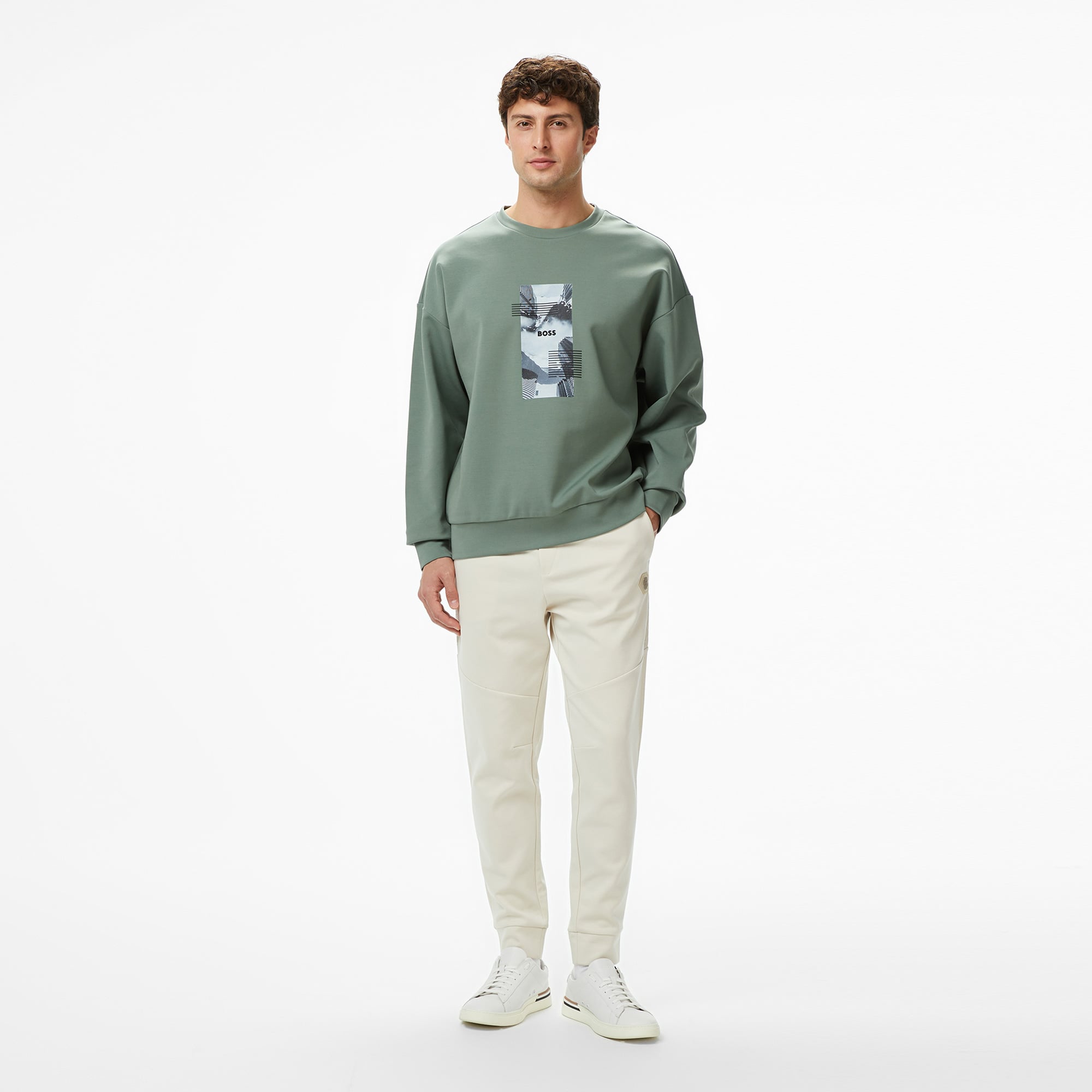  Boss Future Erkek Beyaz Eşofman Altı