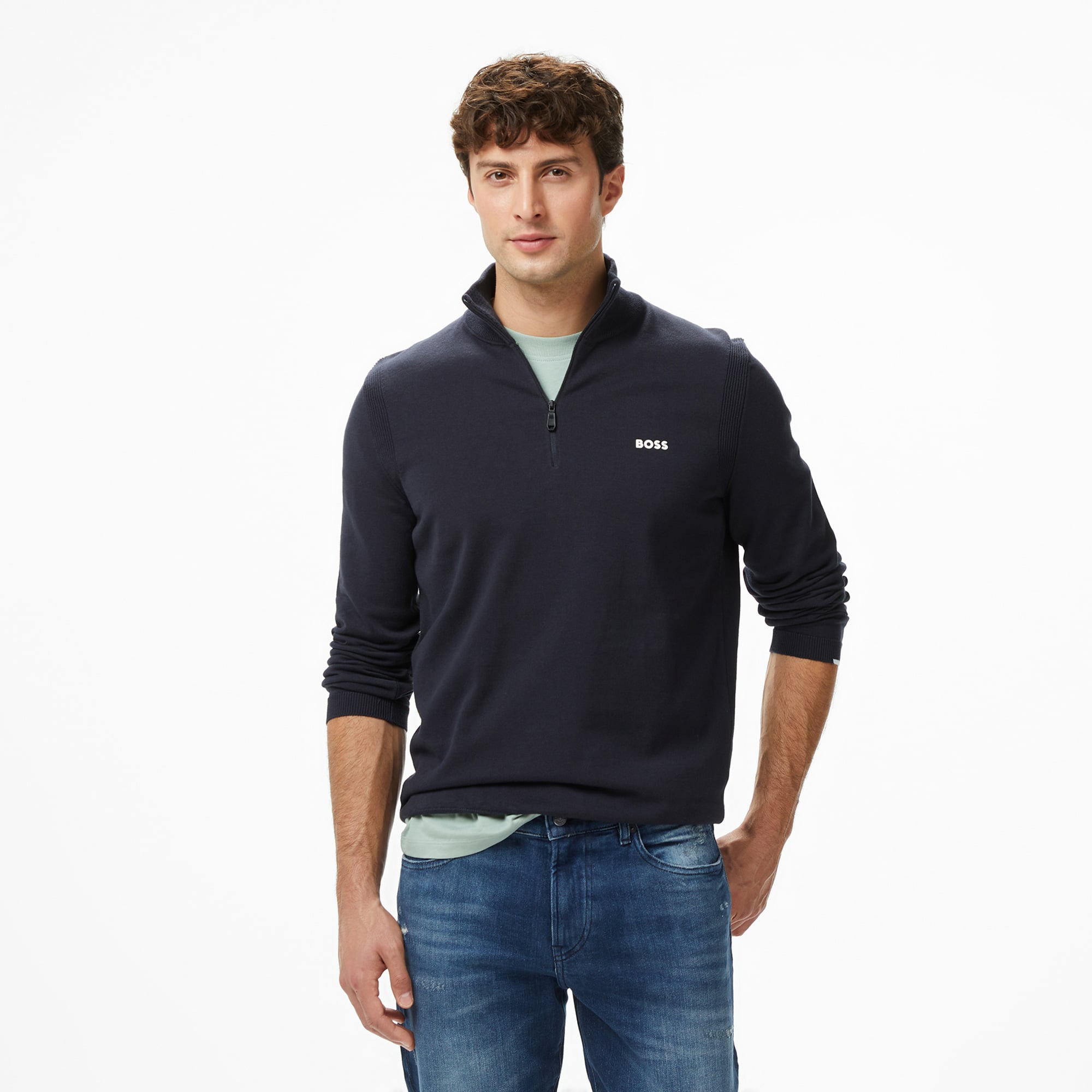  Boss Ever-X Erkek Lacivert Triko