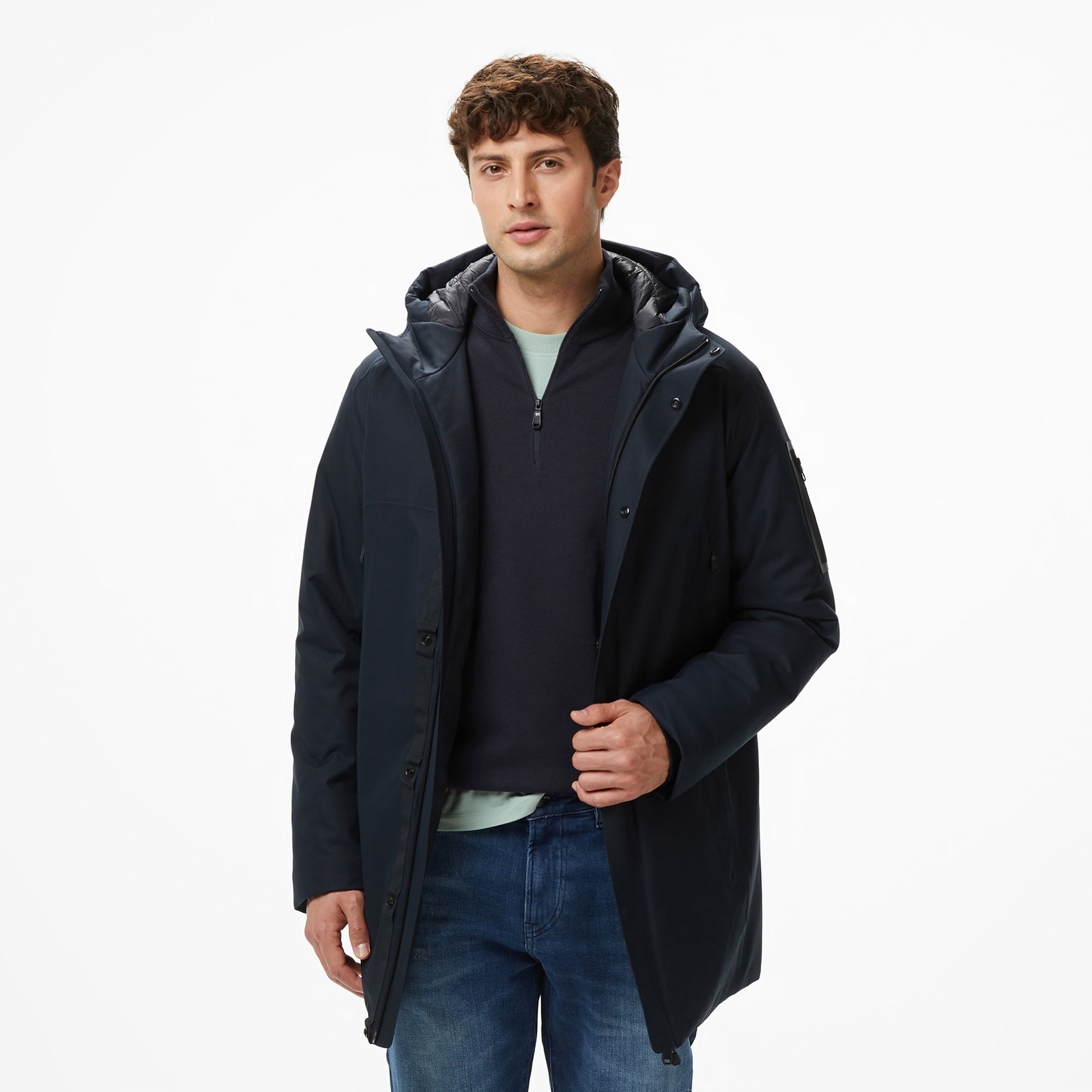 Boss Hexatech Erkek Lacivert Parka