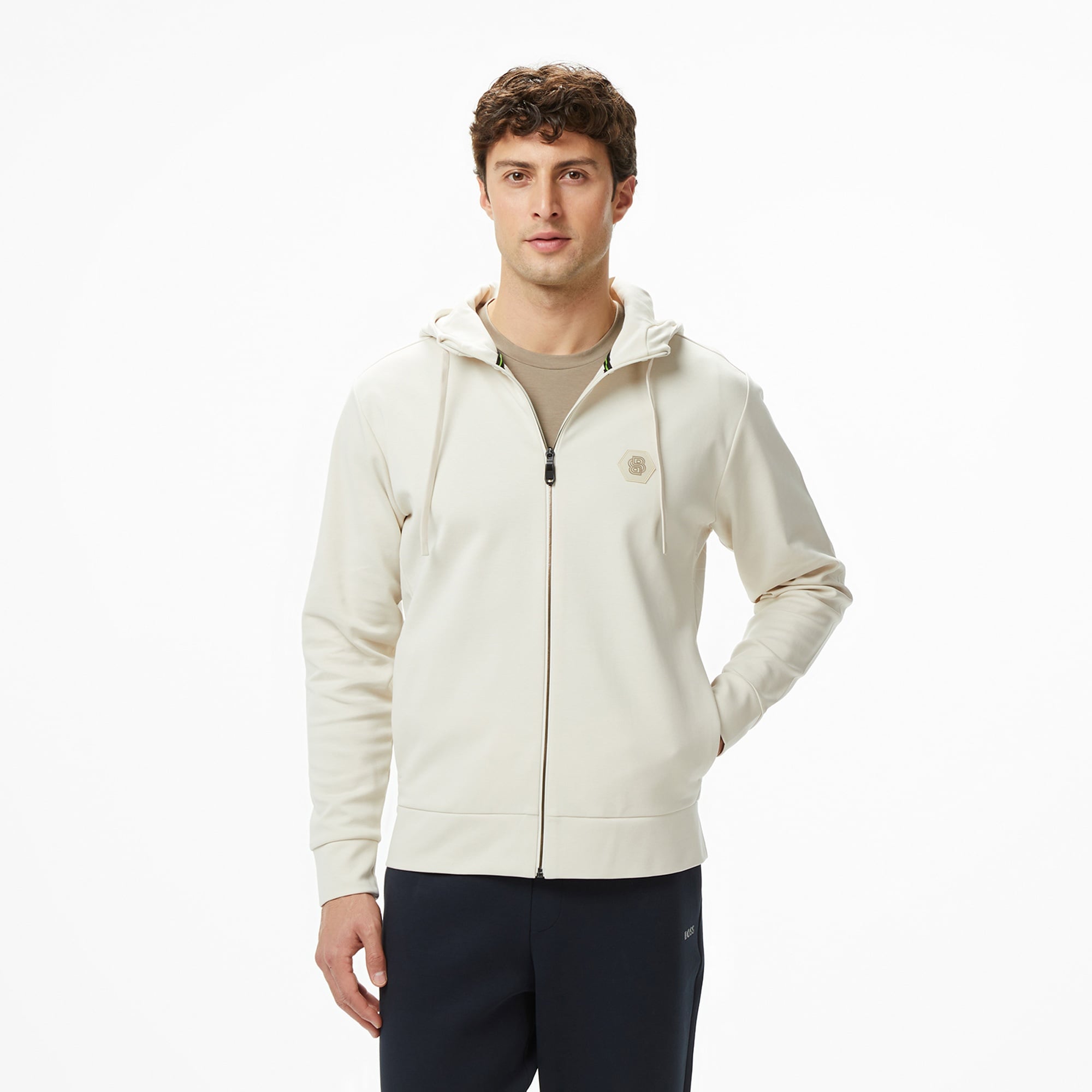 Boss Saggy Future Erkek Beyaz Sweatshirt