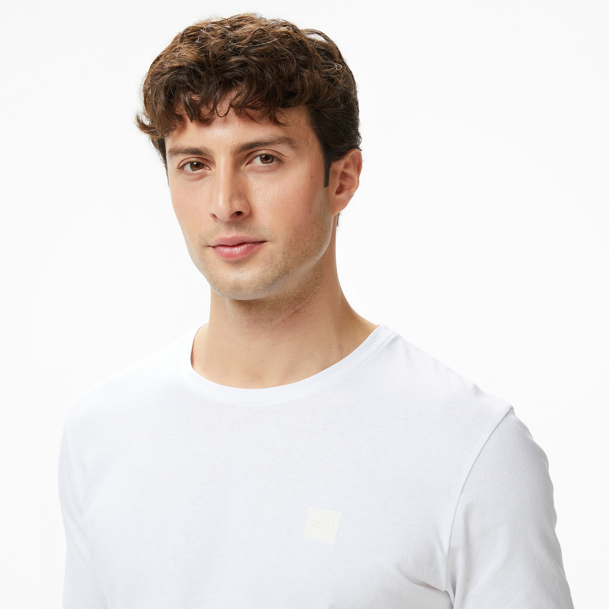 Boss Tacks Erkek Beyaz T-Shirt