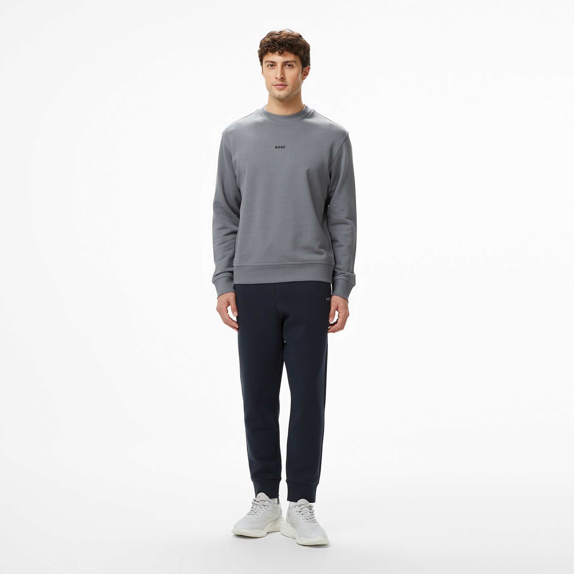 Boss Erkek Gri Sweatshirt