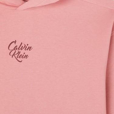  Calvin Klein Script Logo Graphic Terry Çocuk Pembe Sweatshirt