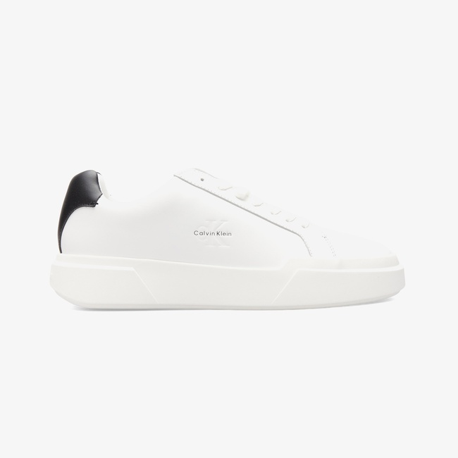  Calvin Klein Chunky Cupsole Lace Up  Erkek Beyaz Sneaker