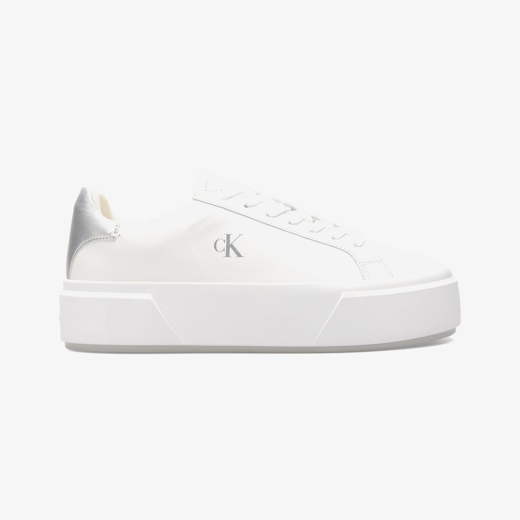  Calvin Klein Flatform Lace Up  Met Kadın Beyaz Sneaker