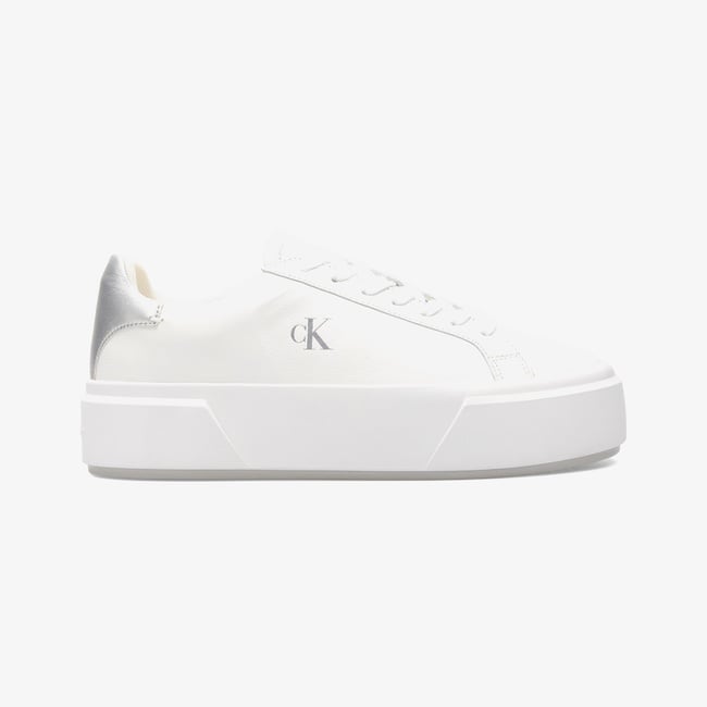  Calvin Klein Flatform Lace Up  Met Kadın Beyaz Sneaker