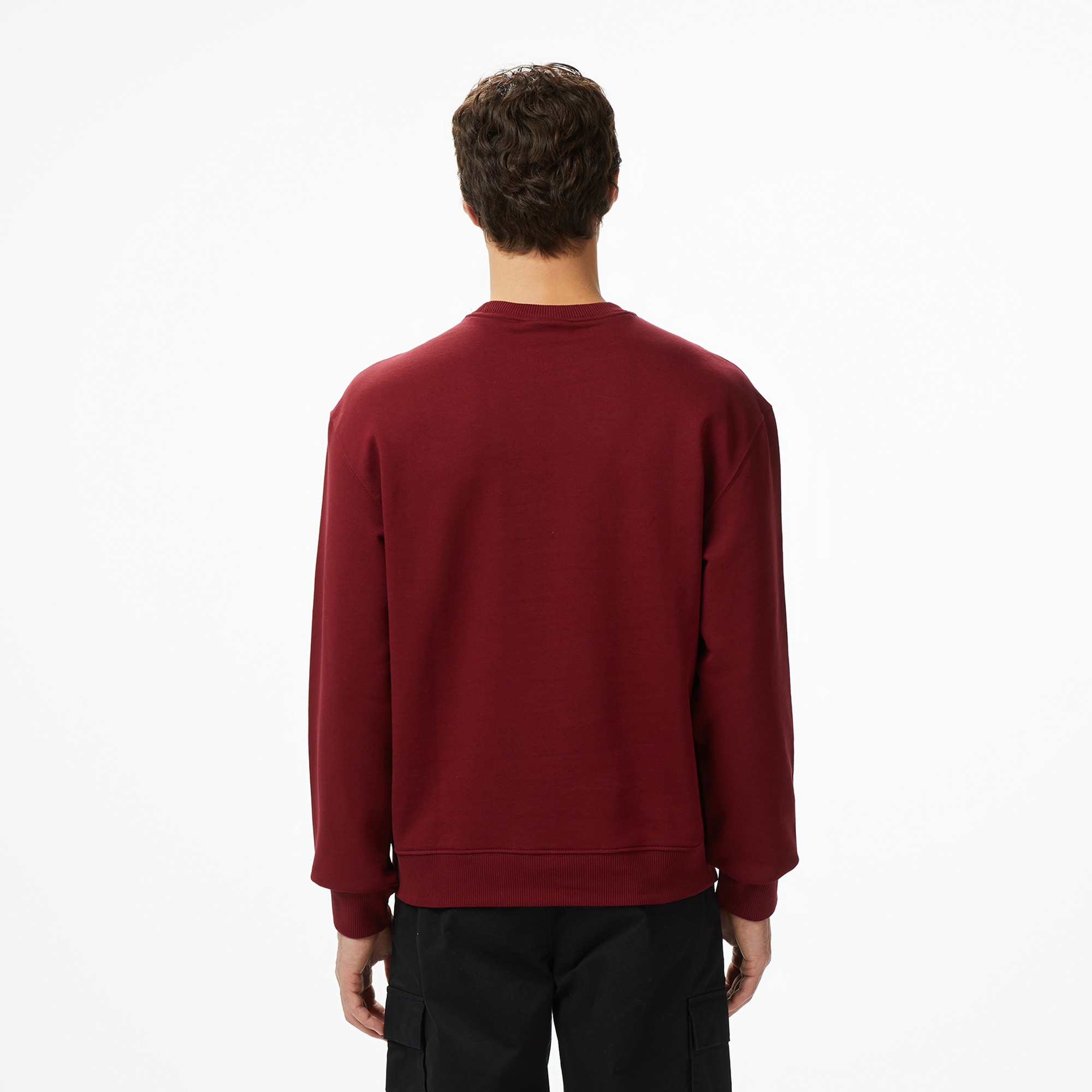 Calvin Klein Terry Monologo Erkek Kırmızı Sweatshirt