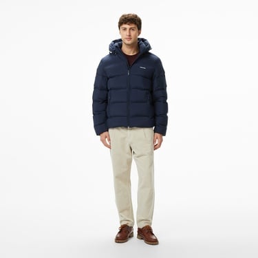  Calvin Klein Quilted Bonded Channel Erkek Mavi Ceket