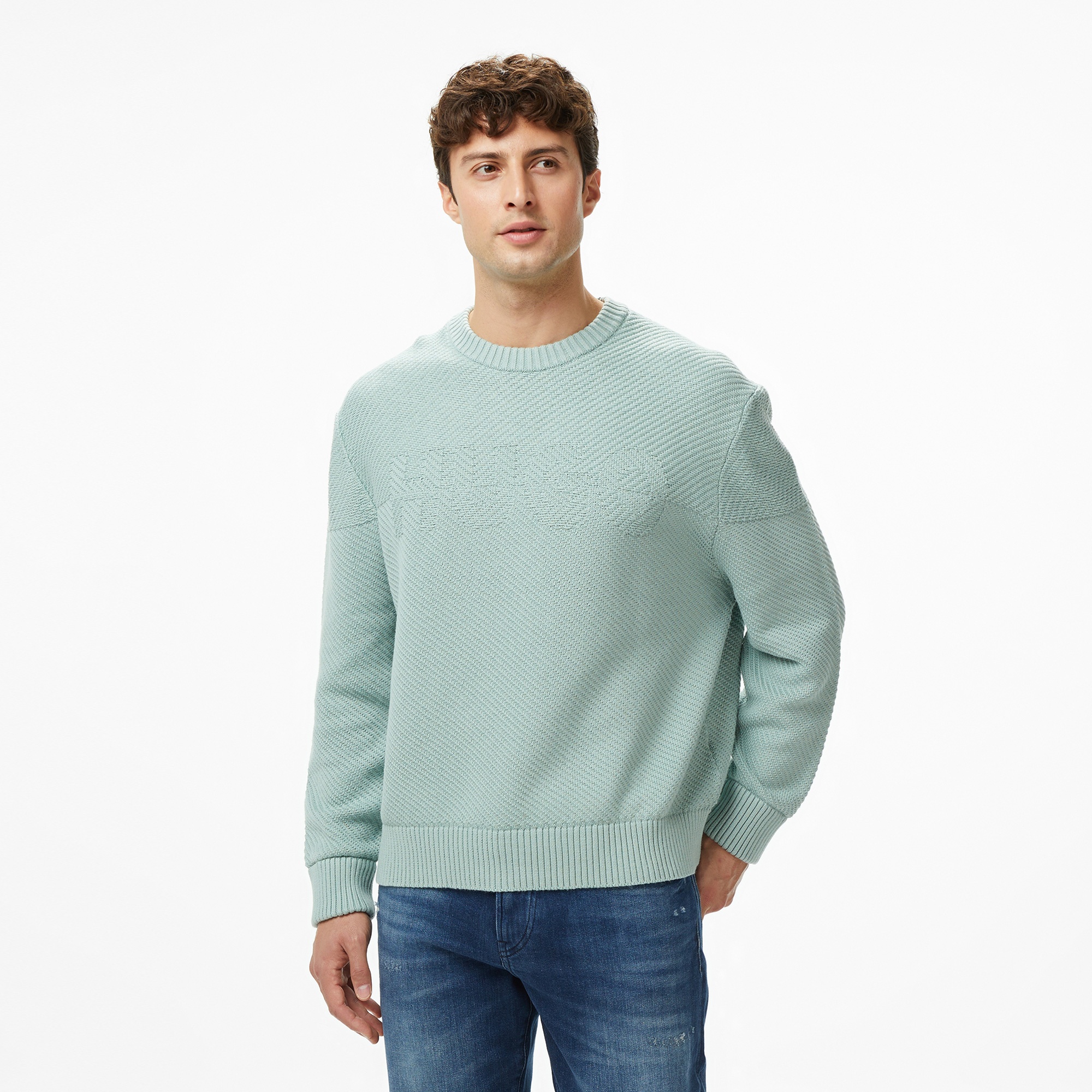 Hugo Splinden Erkek Yeşil Triko