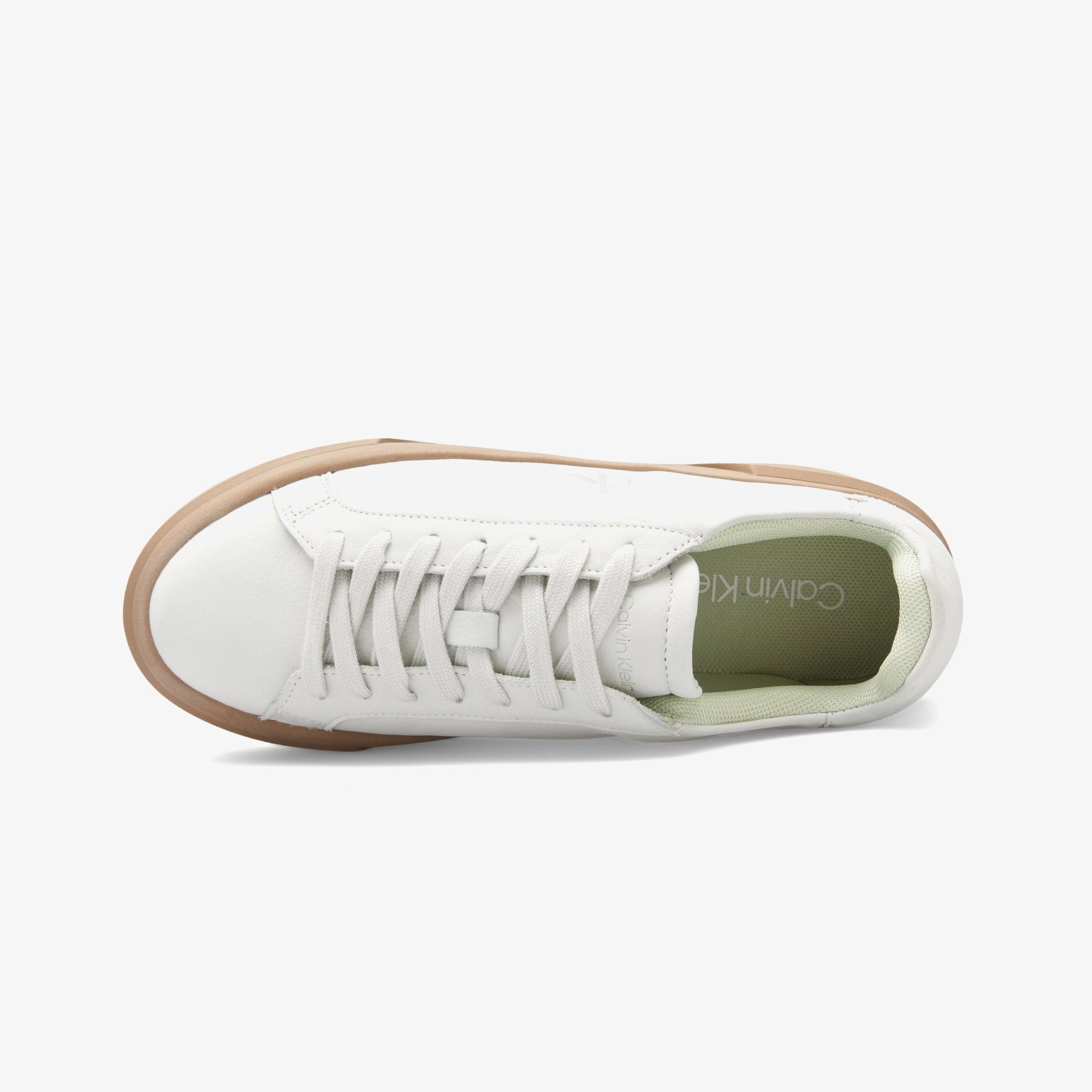 Calvin Klein Flatform Lace Up Kadın Beyaz Sneaker