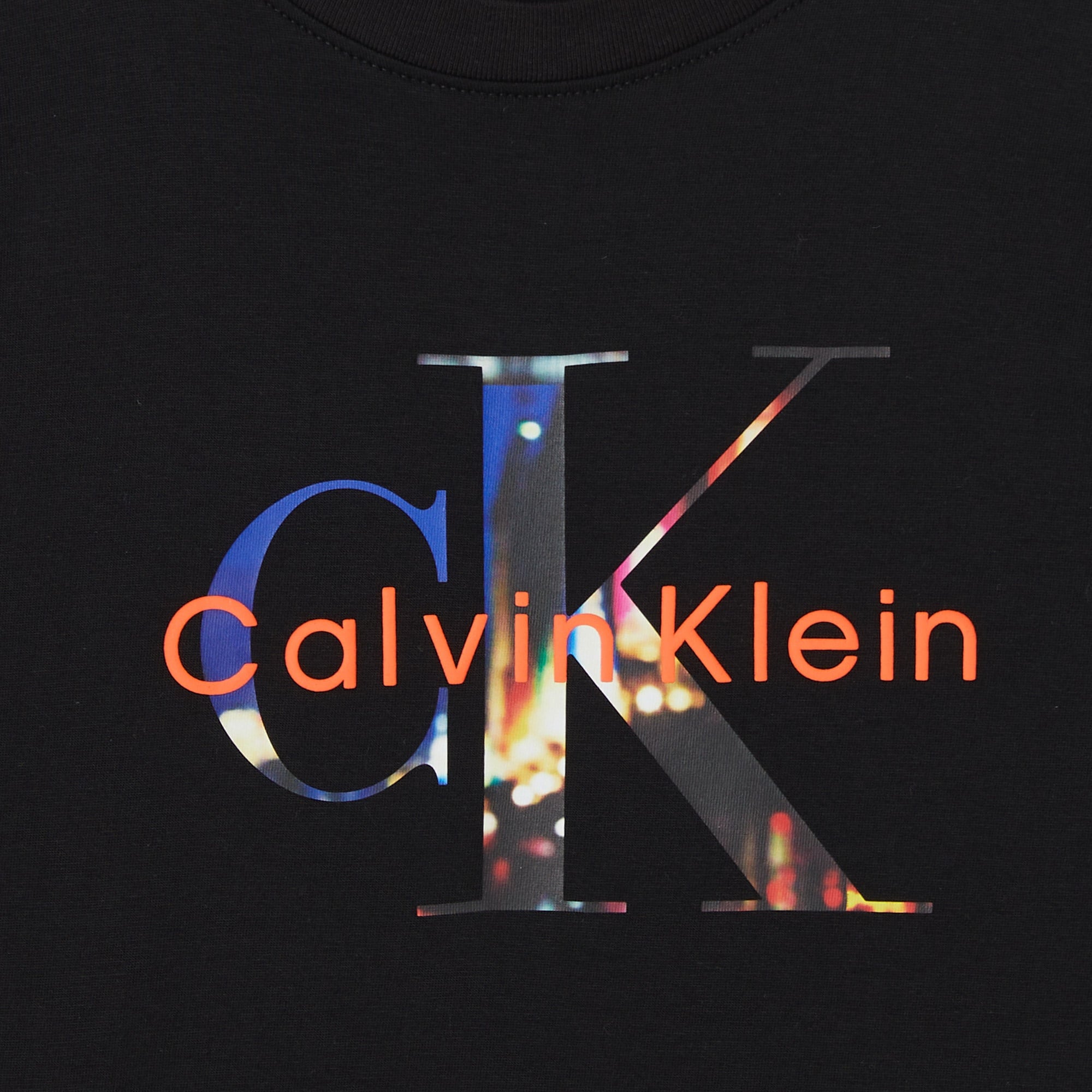 Calvin Klein Filled-In Photo Mono Çocuk Siyah T-Shirt