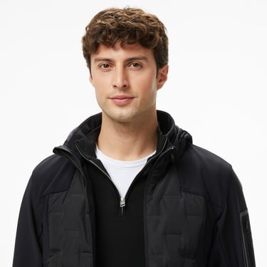  Boss Down Hybrid Erkek Siyah Ceket