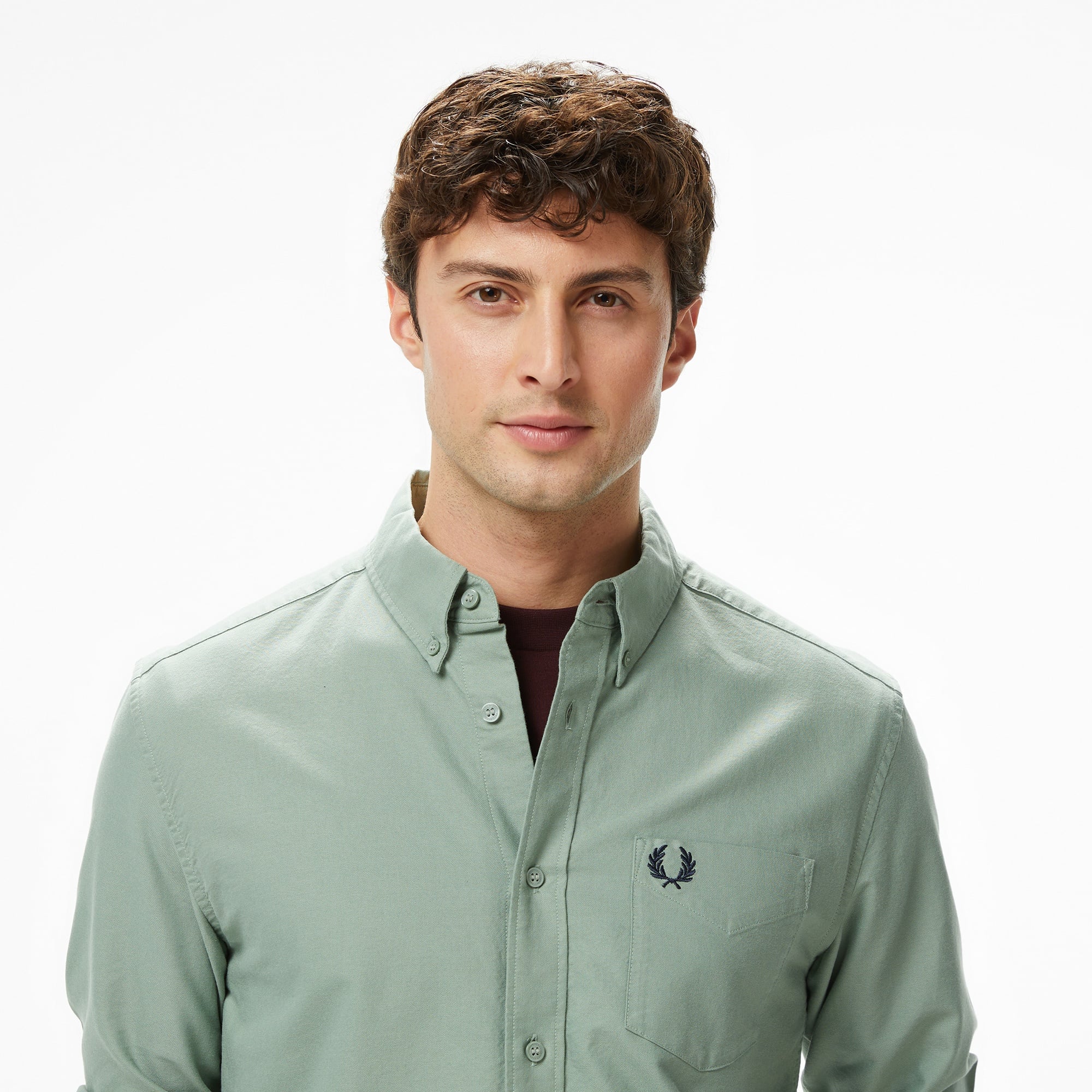 Fred Perry Oxford Erkek Yeşil Gömlek