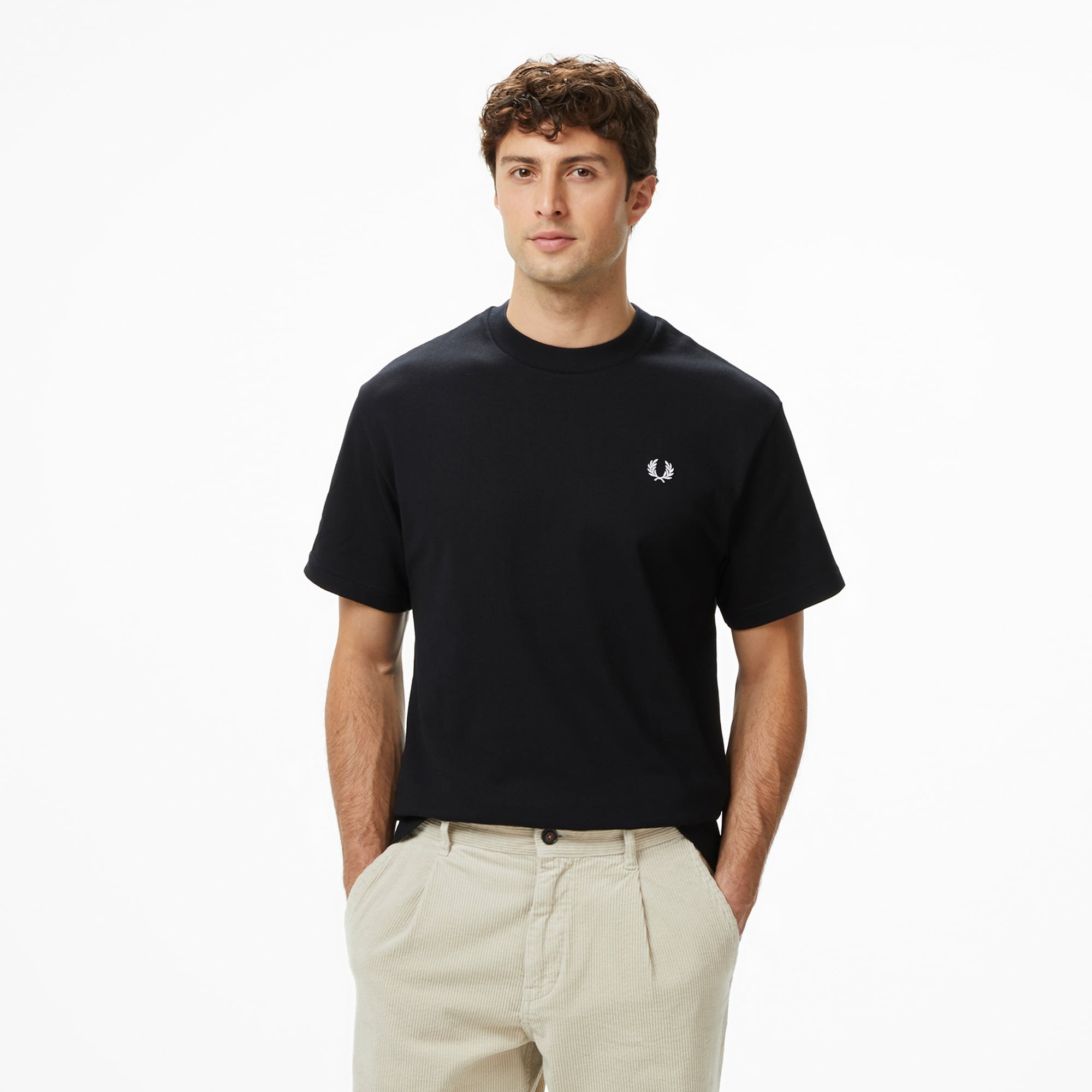 Fred Perry Relaxed Erkek Siyah T-Shirt