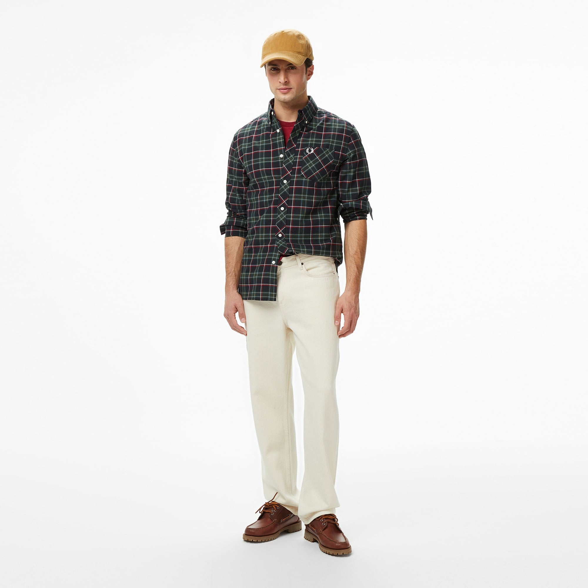 Fred Perry Tartan Erkek Renkli Gömlek