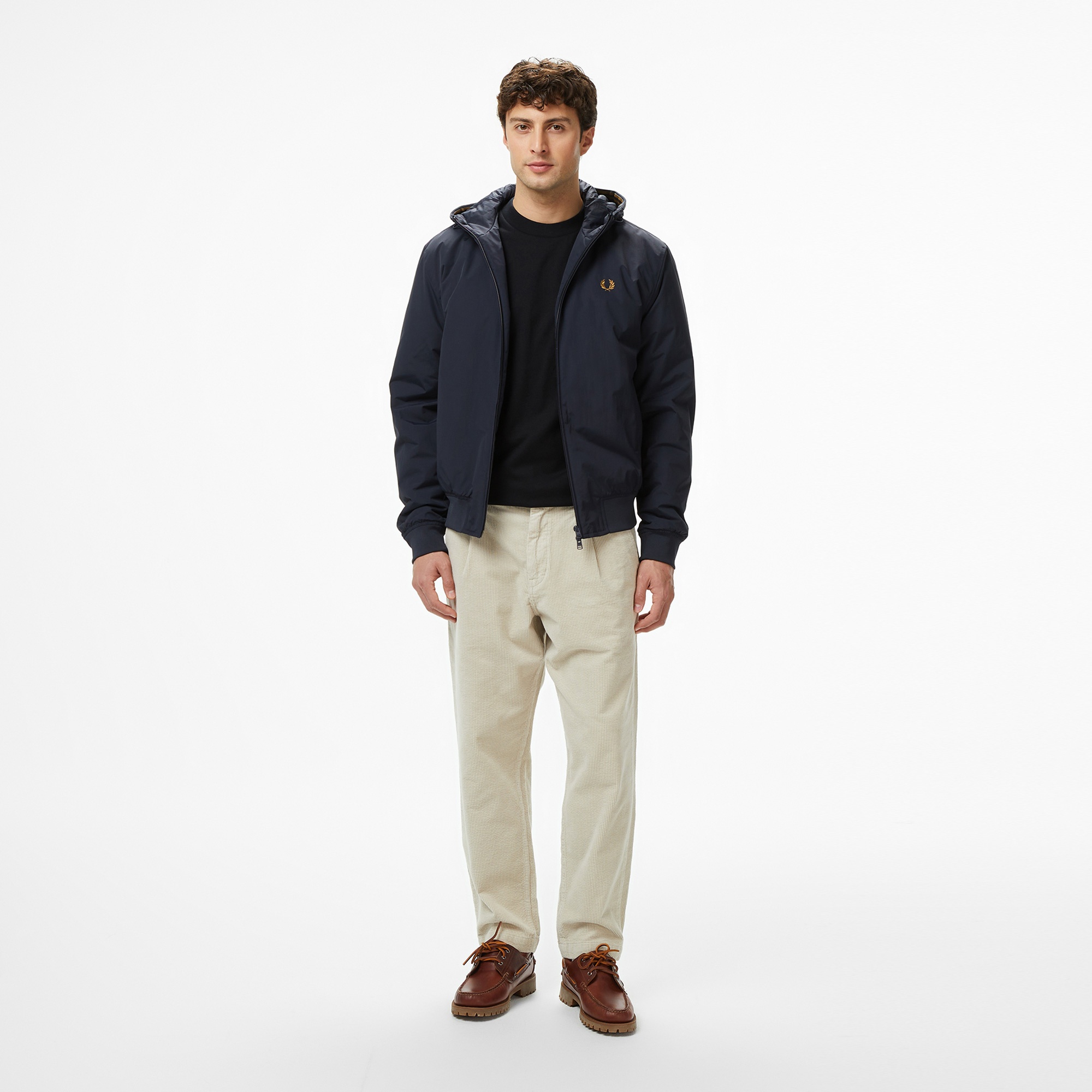 Fred Perry Hooded Brentham Erkek Lacivert Ceket