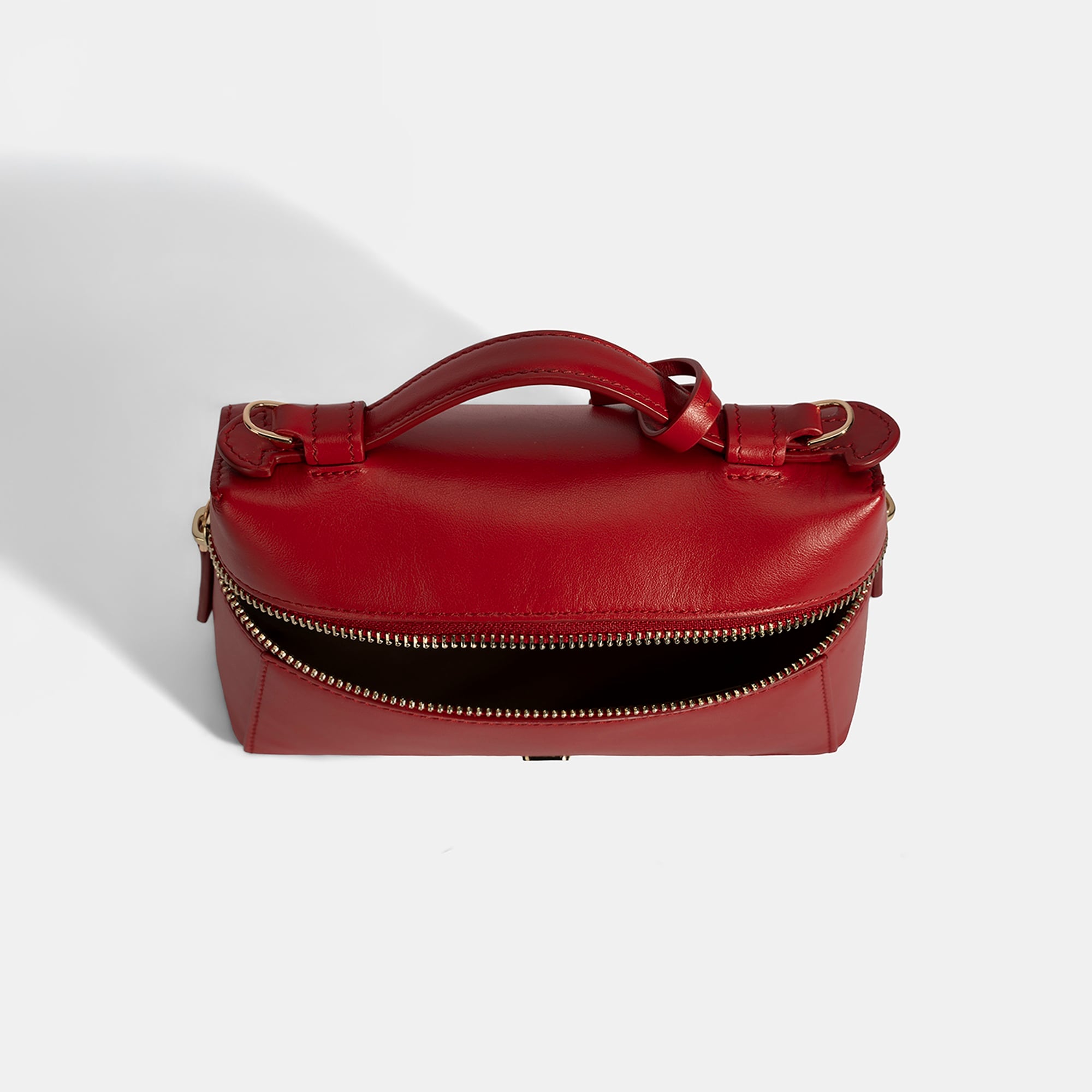 Kadın Kırmızı Omuz Askılı Deri El Çantası