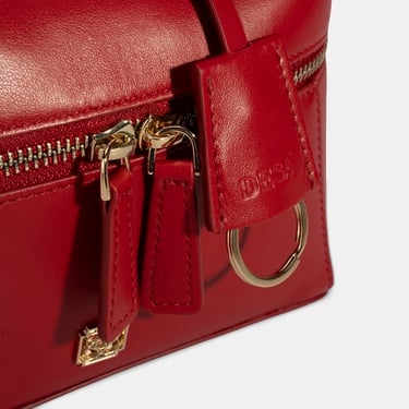  Kadın Kırmızı Omuz Askılı Deri El Çantası