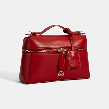  Kadın Kırmızı Omuz Askılı Deri El Çantası
