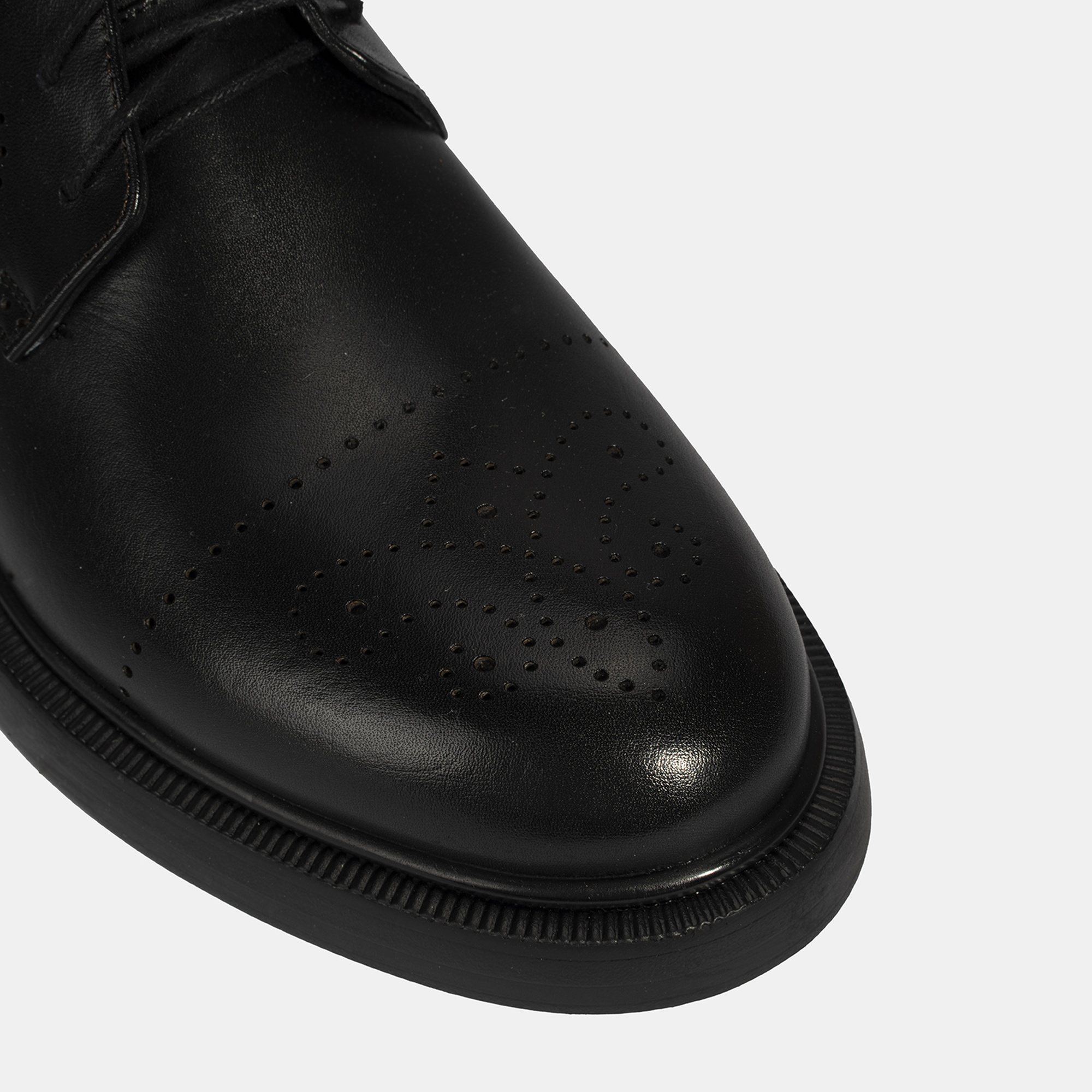 Erkek Siyah Bağcıklı Deri Bot