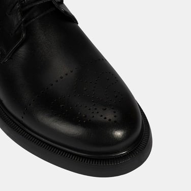  Erkek Siyah Bağcıklı Deri Bot