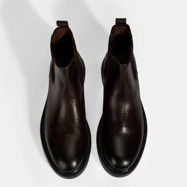  Erkek Kahve Lastikli Deri Bot