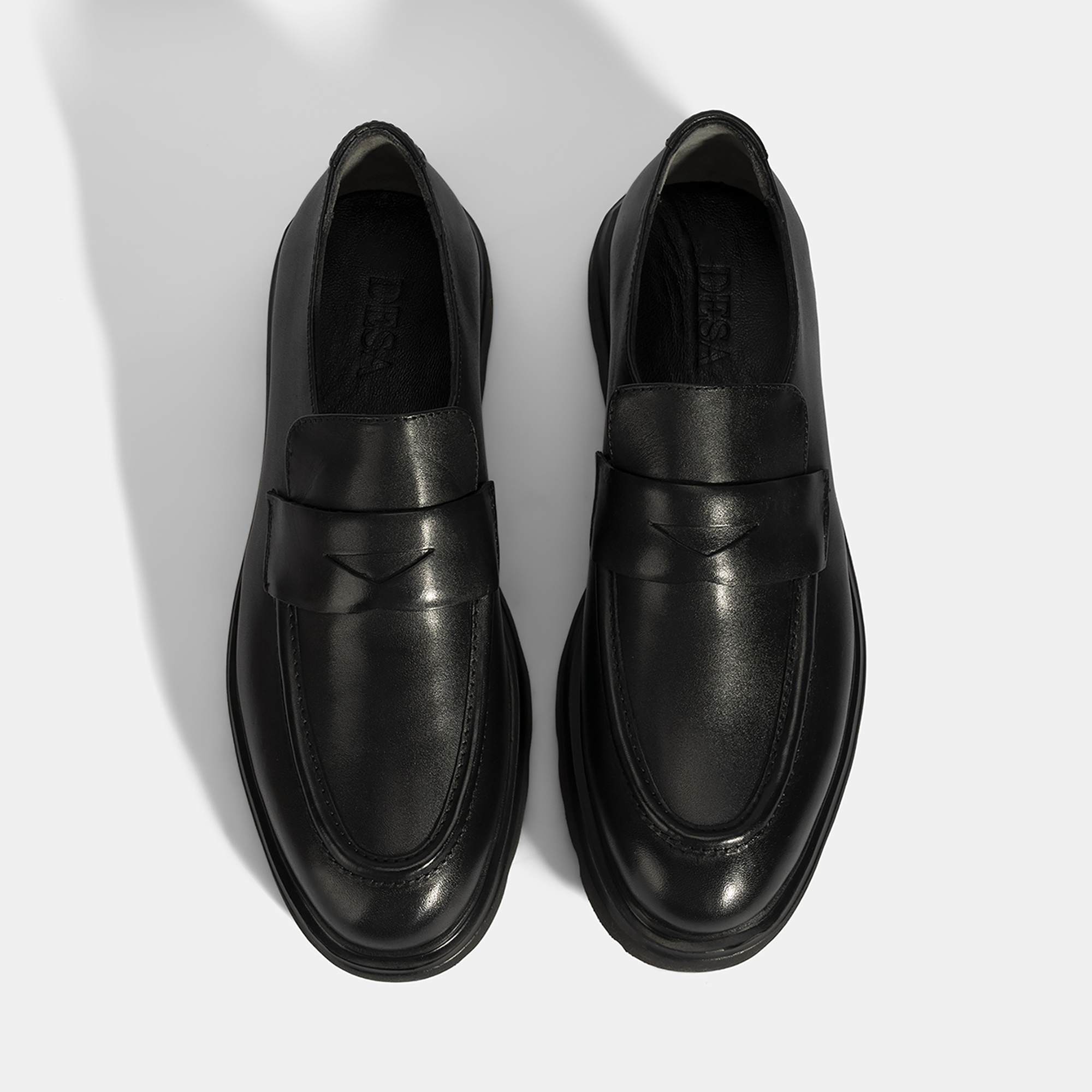 Erkek Siyah Deri Loafer