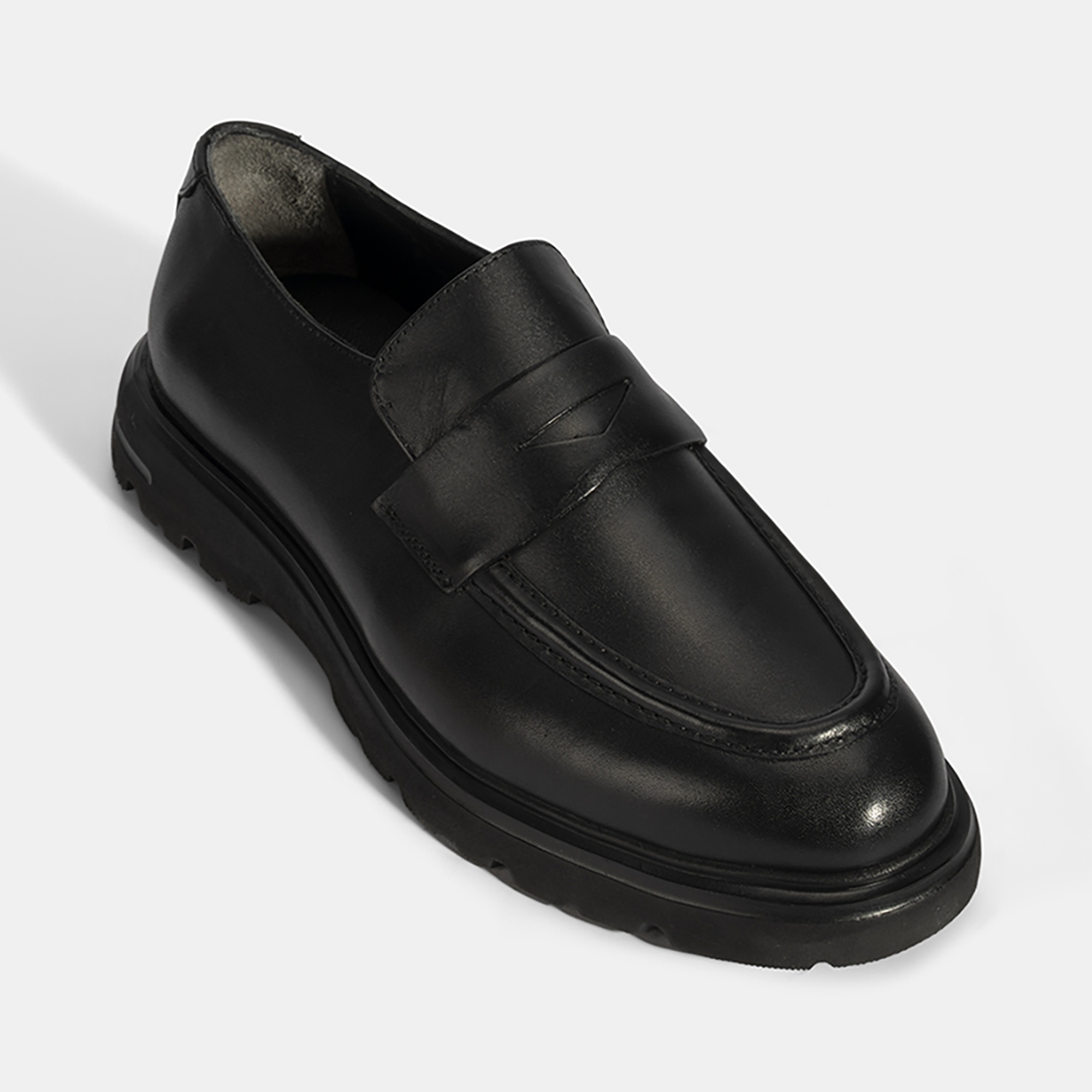 Erkek Siyah Deri Loafer