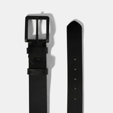  Erkek Siyah Spor Deri Kemer