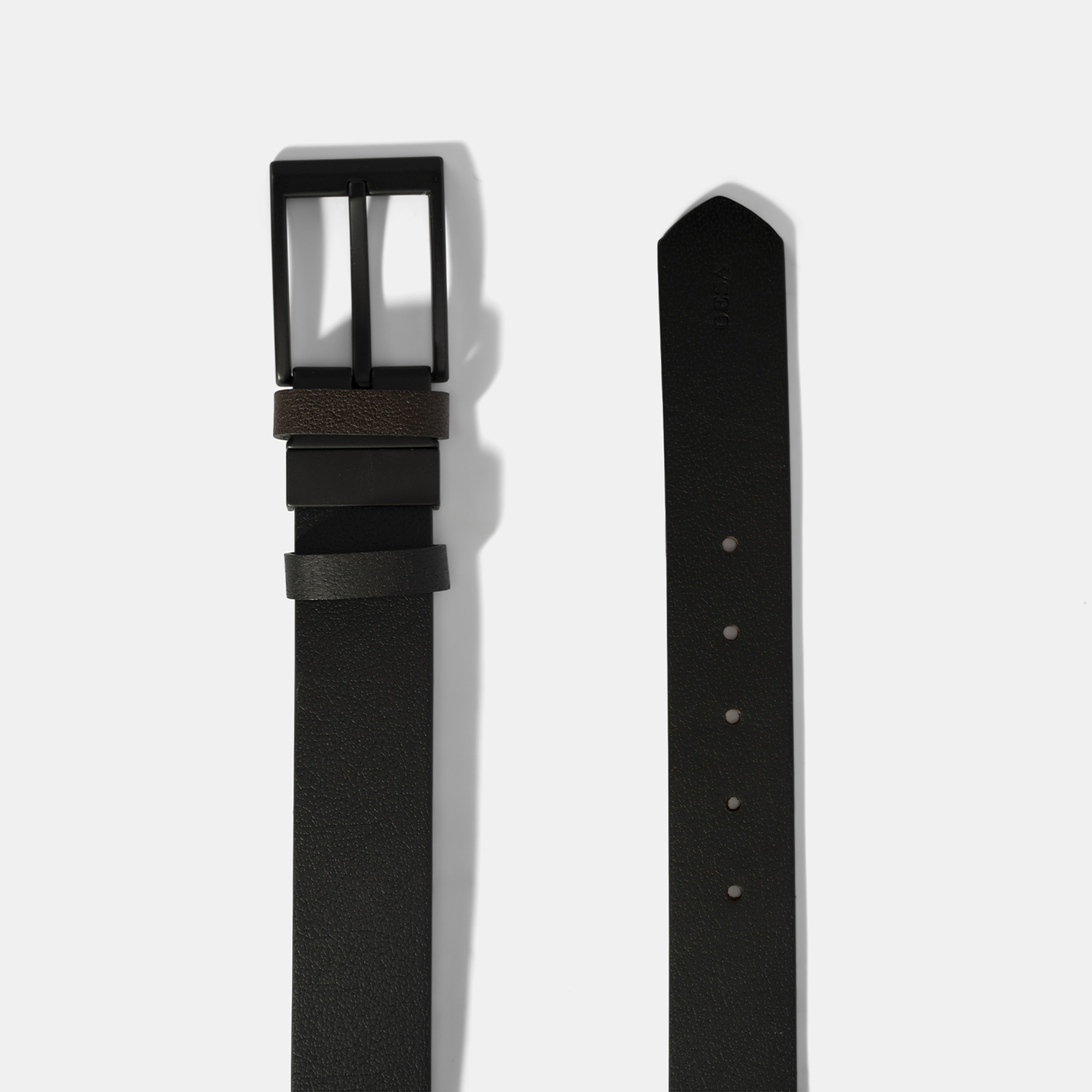 Erkek Siyah Deri Spor Kemer