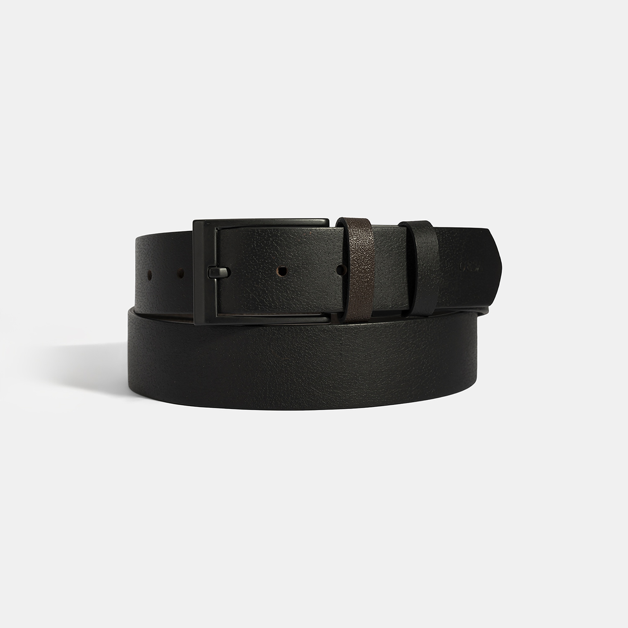 Erkek Siyah Deri Spor Kemer