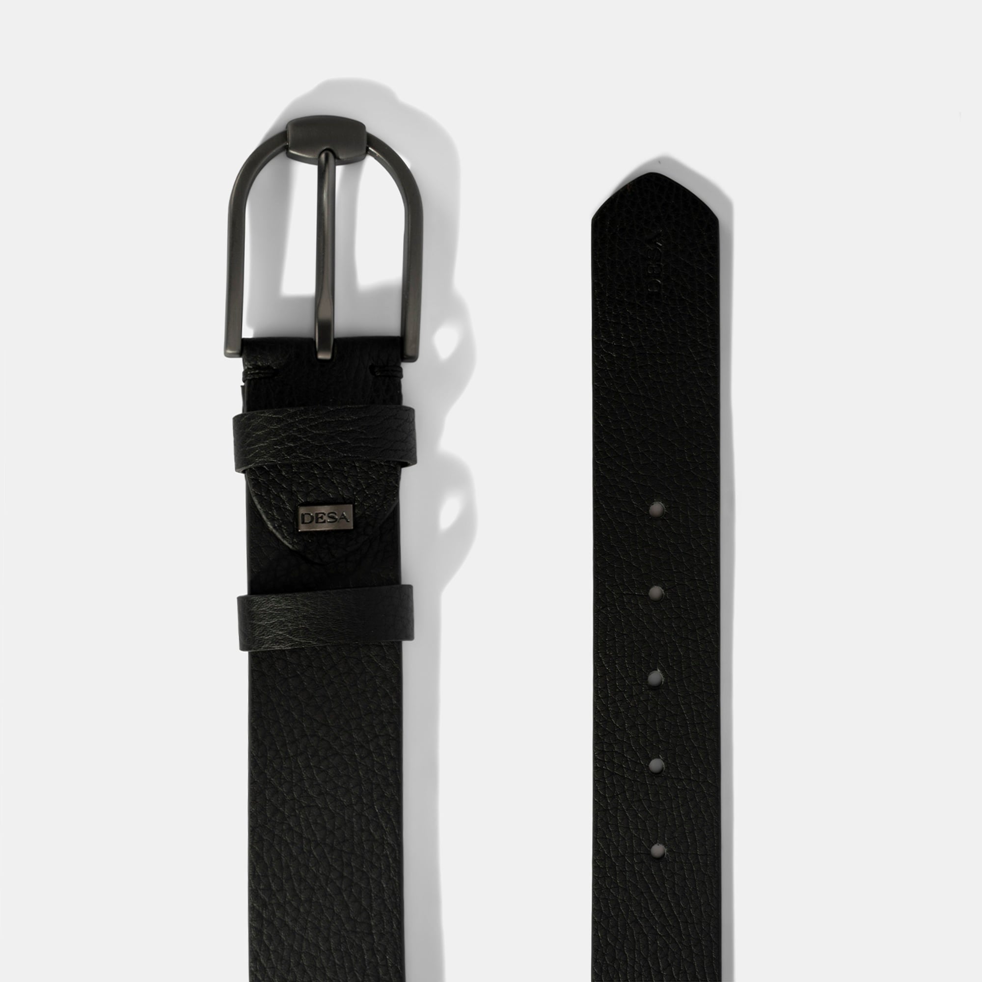 Erkek Siyah Deri Spor Kemer