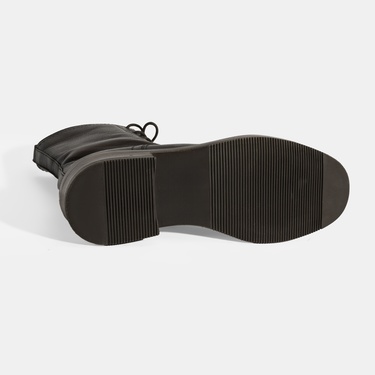  Kadın Kahve Bağcıklı Deri Postal Bot